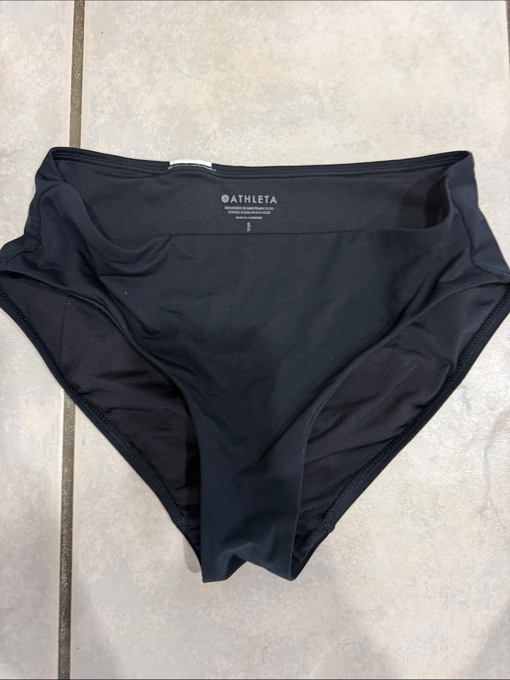 Athleta Black High-Waist Seamless Bikini Bottoms